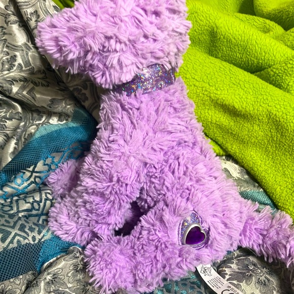 Medium sized purple stuffed animal poodle - Picture 3 of 5